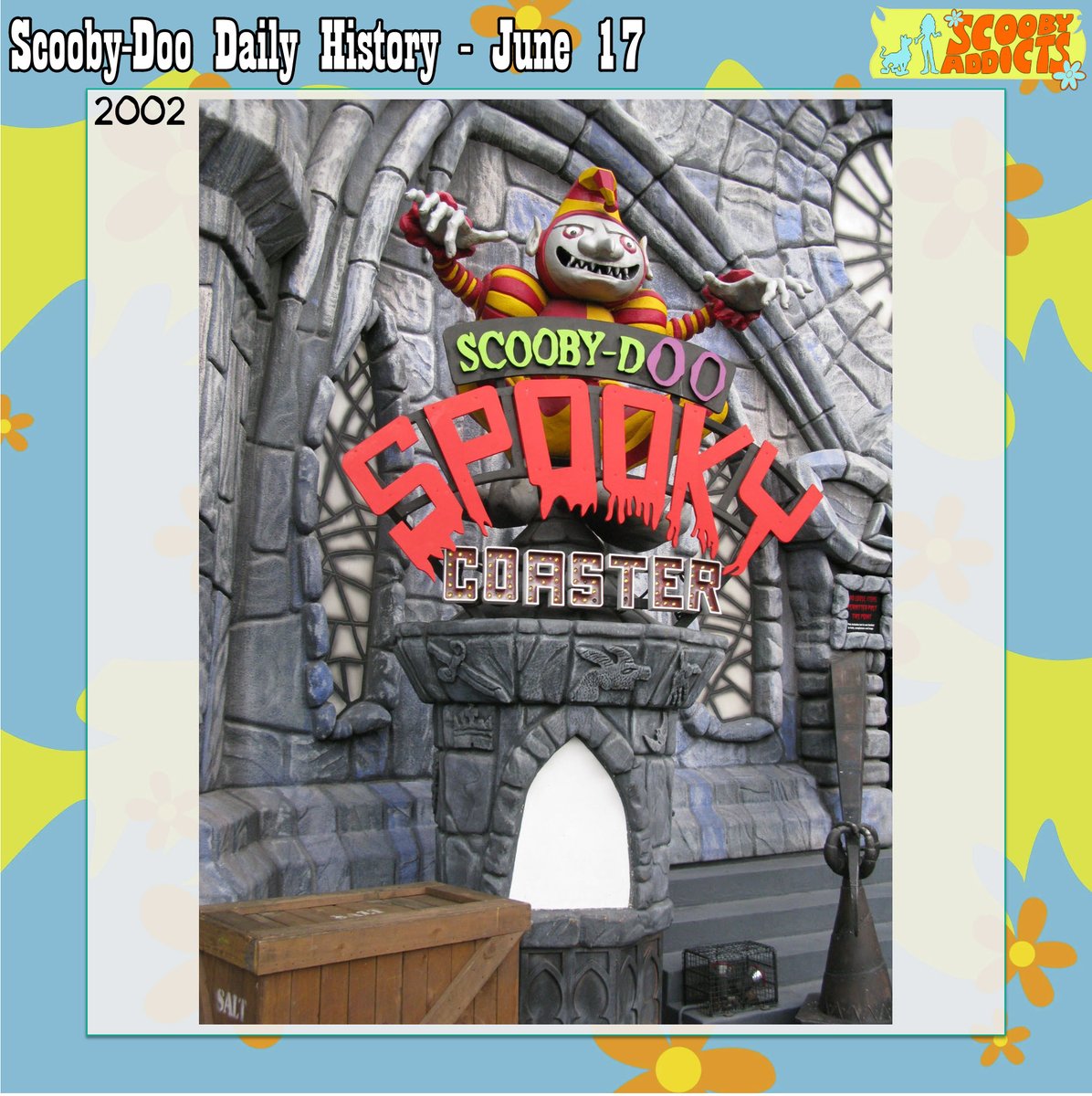 June 17 - #scoobydoohistory 

2002 - Scooby-Doo Spooky Coaster Ride Opened in Australia

#ScoobyDoo

scoobyaddicts.com