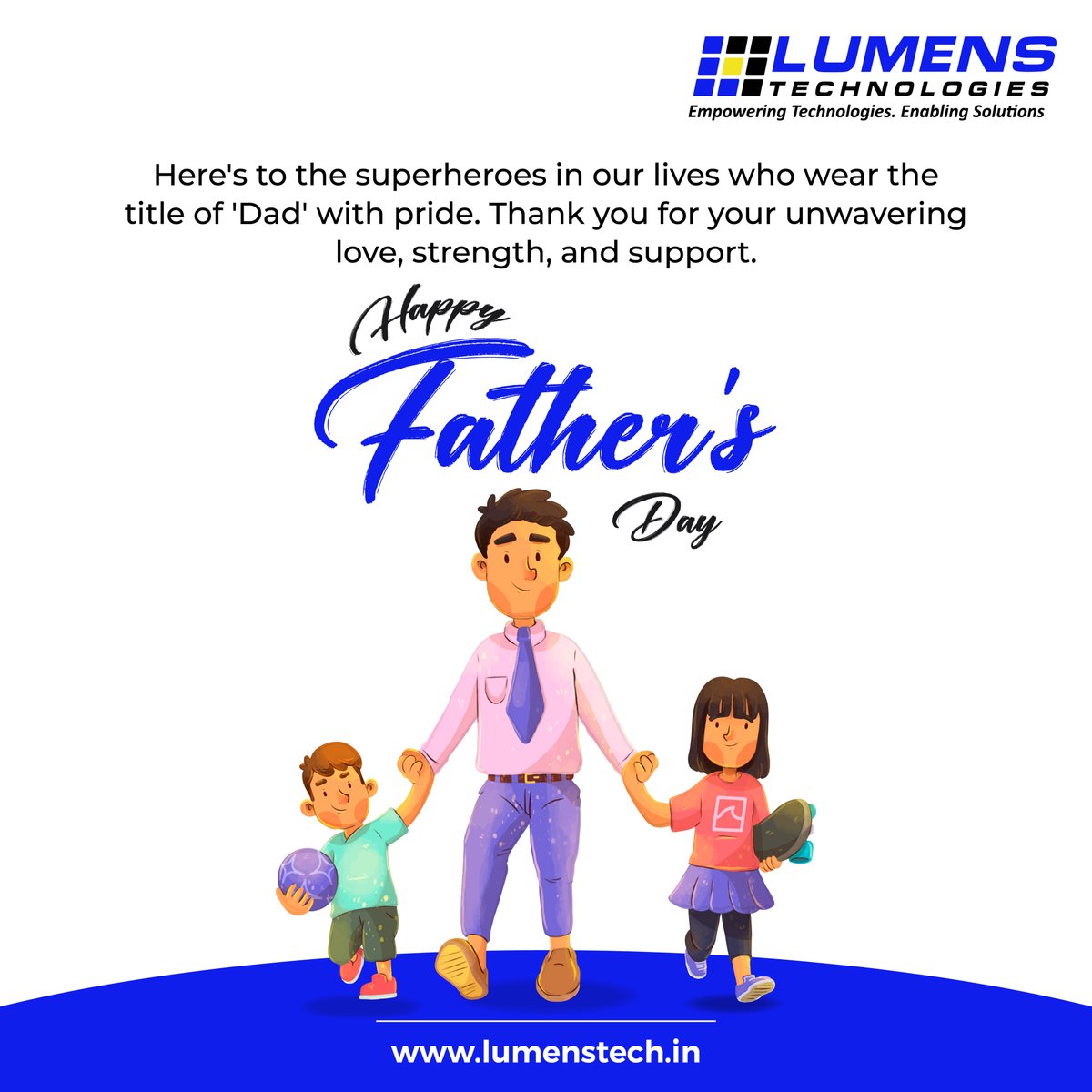 lumens_tech's tweet image. Sending heartfelt wishes to all the incredible dads out there on this #FathersDay. 
.
Your love, guidance, and laughter make our lives brighter. Celebrating the superheroes in our lives! 
.
#HappyFathersDay #DadsAreAwesome #FamilyLove #lumens #lumenstech