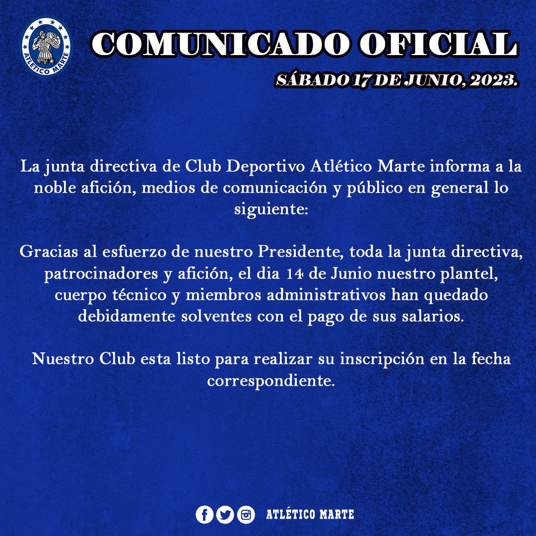 Comunicado Oficial 

Equipo Solvente ✅ 

#ATM #Inmortal