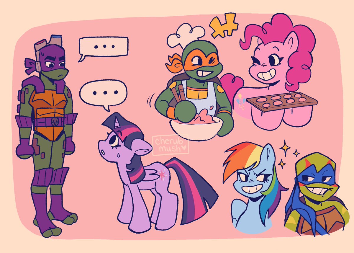 mlp x rottmnt!! ♡‧₊˚

#rottmnt #mylittlepony #SaveRiseofTMNT