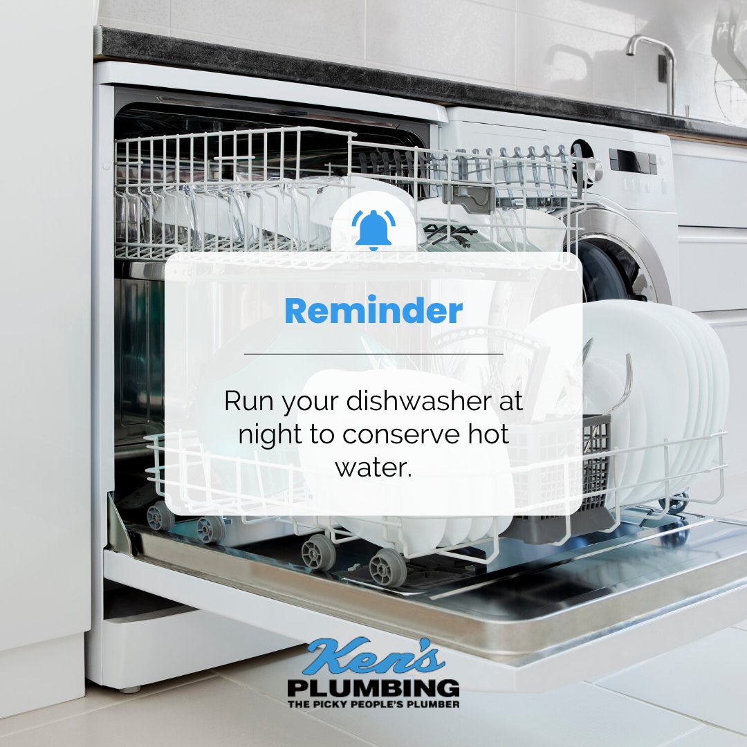 If you're running out of hot water, your dishwasher might be the culprit. Plan ahead to keep your showers hot and your dishes clean! #quicktips #plumbing #upstatesc #plumbers