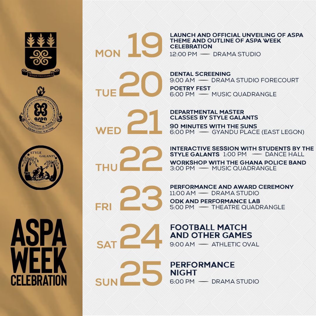 ASPAOFFICIALUG's tweet photo. Fellow Performing Artists, the ever-anticipated train has finally gotten to the destination station and is ready to unload its goods of a wonderful experience as we celebrate our week. 
Kindly pin on your notice the activities scheduled on the respective days within the week. https://t.co/kOVVnrWmDp