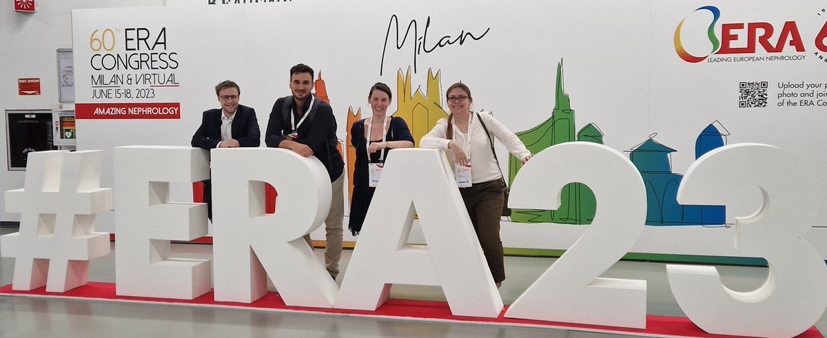 RebeccaHerzog11's tweet photo. Vienna/Heidelberg aka Team #ImprovePD reunion at #ERA23 - all 8 presentations done, now๐ท๐ป to celebrate the 2 abstract awards https://t.co/3ghnfmqBFX