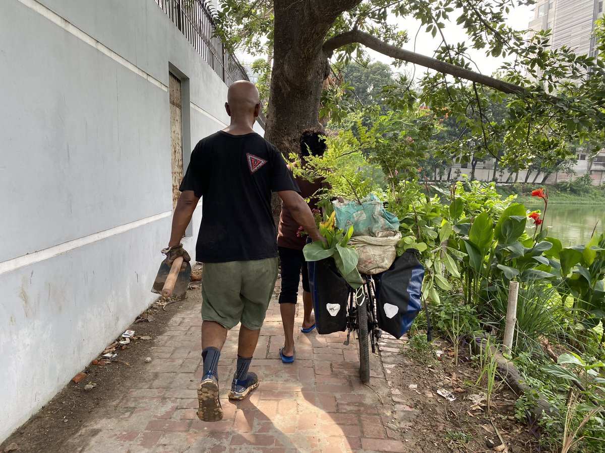 NayokaMartinez's tweet photo. In my #Dhaka neighbourhood, planting green whenever and wherever we can. #GreenGulshan #WorkWithNature 🌱💚🌳 https://t.co/GxvAYcE8SL
