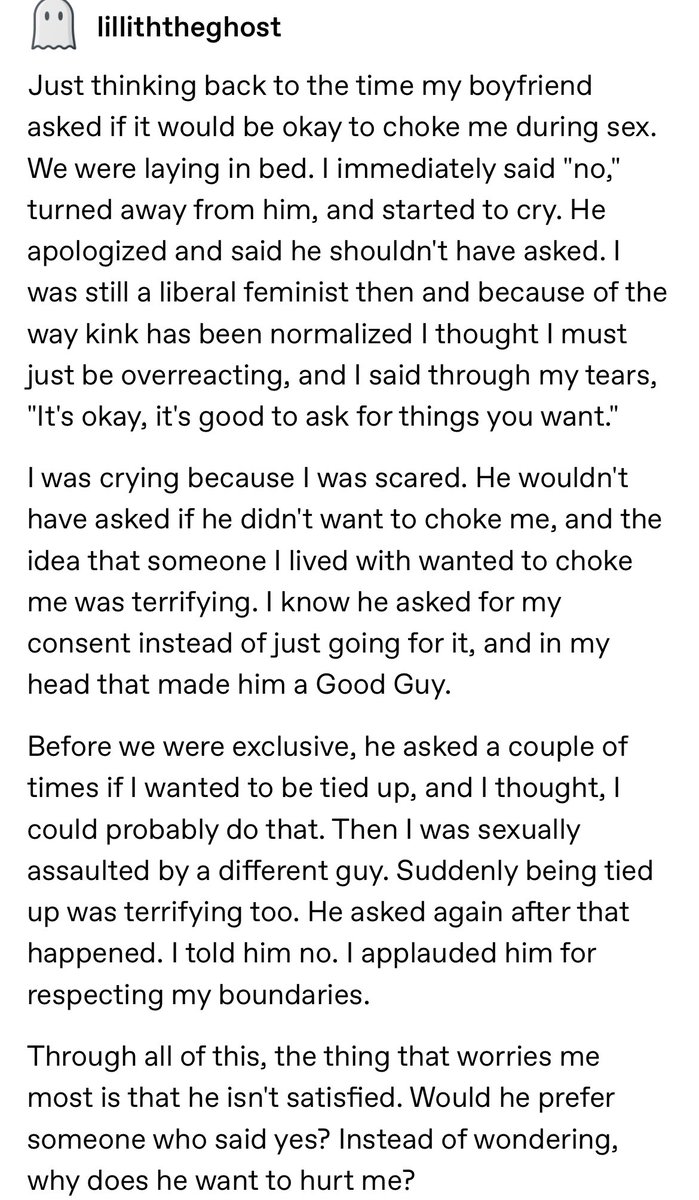 This poor woman. The way she started to cry—our bodies KNOW when men pose danger to us, even if our minds are not yet aware.