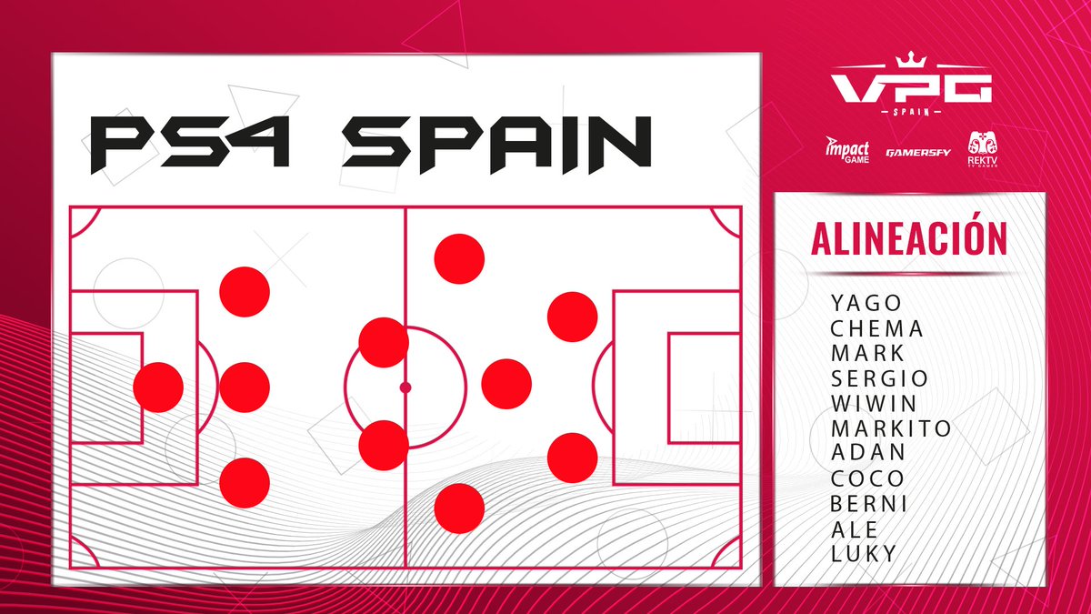 #lineup 🇪🇸

👤|  @izzenkyy
👤|  <a href="/Serfio777/">SC Serfio777</a>
👤|  <a href="/I_REIGN_I/">REIGN</a>
👤|  <a href="/chemaelportero1/">Chemitalopez</a>
👤|  <a href="/Wiwin__88/">Wiwin</a>
👤|  <a href="/Neymarkito23/">Neymarkito</a>
👤|  @AdanHz_
👤|  <a href="/Cocoo__97/">Coco</a>
👤|  <a href="/Bernii000/">Berni</a>
👤|  <a href="/Ale_Recre9/">Ale Larios </a>
👤|  <a href="/xxlukylokurasxx/">LUKY 🇪🇸</a>