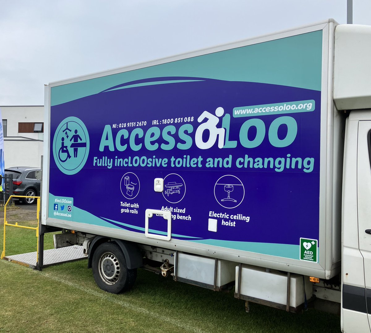 Great to see this mobile @Accessoloo #ChangingPlaces unit at Sandy Bay in Larne making Armed Forces Day fully accessible to people with additional needs and their families ! #IncLOOsion