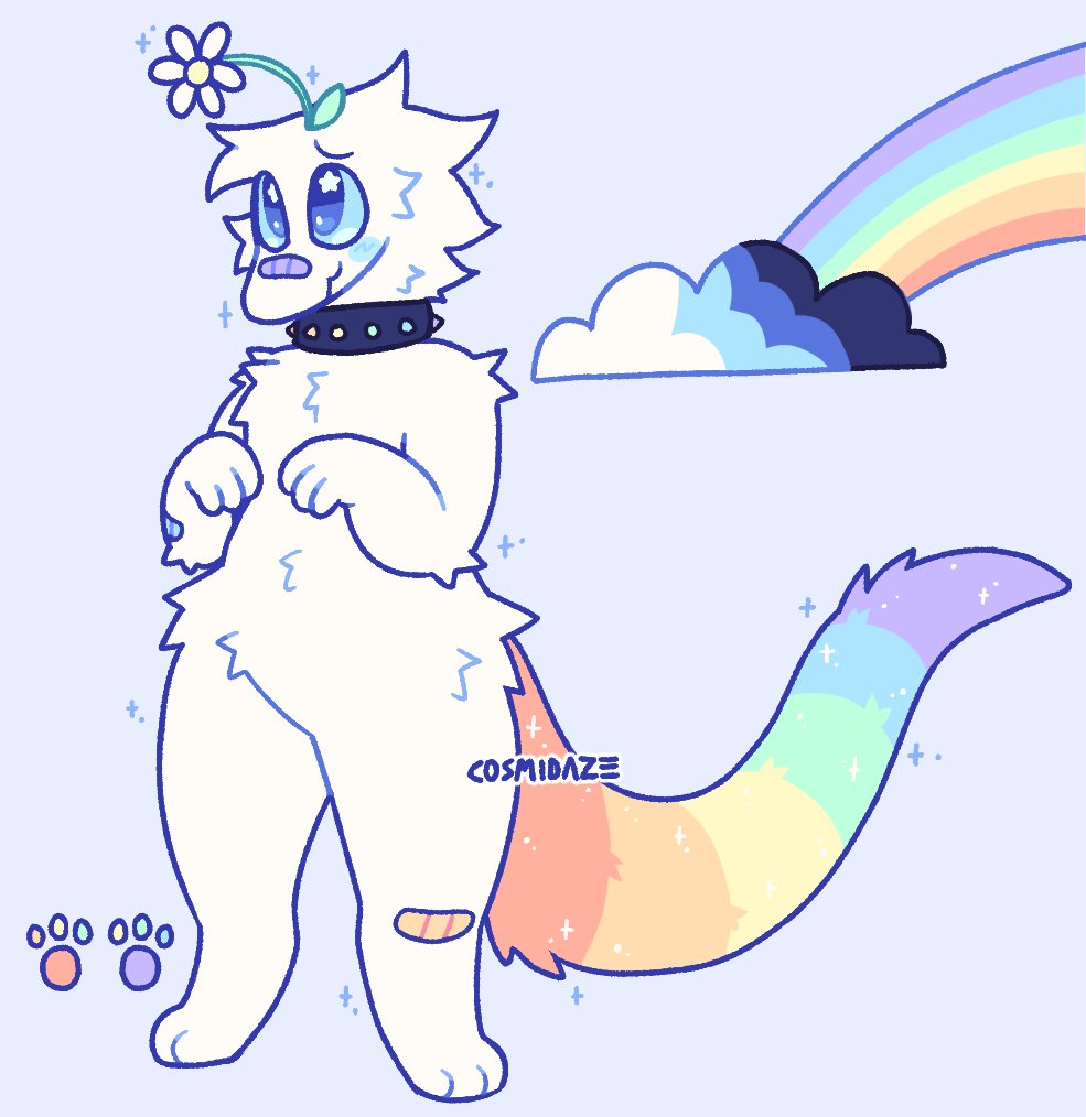 made a simple ref for my wormsona Puff! ☁️🌈