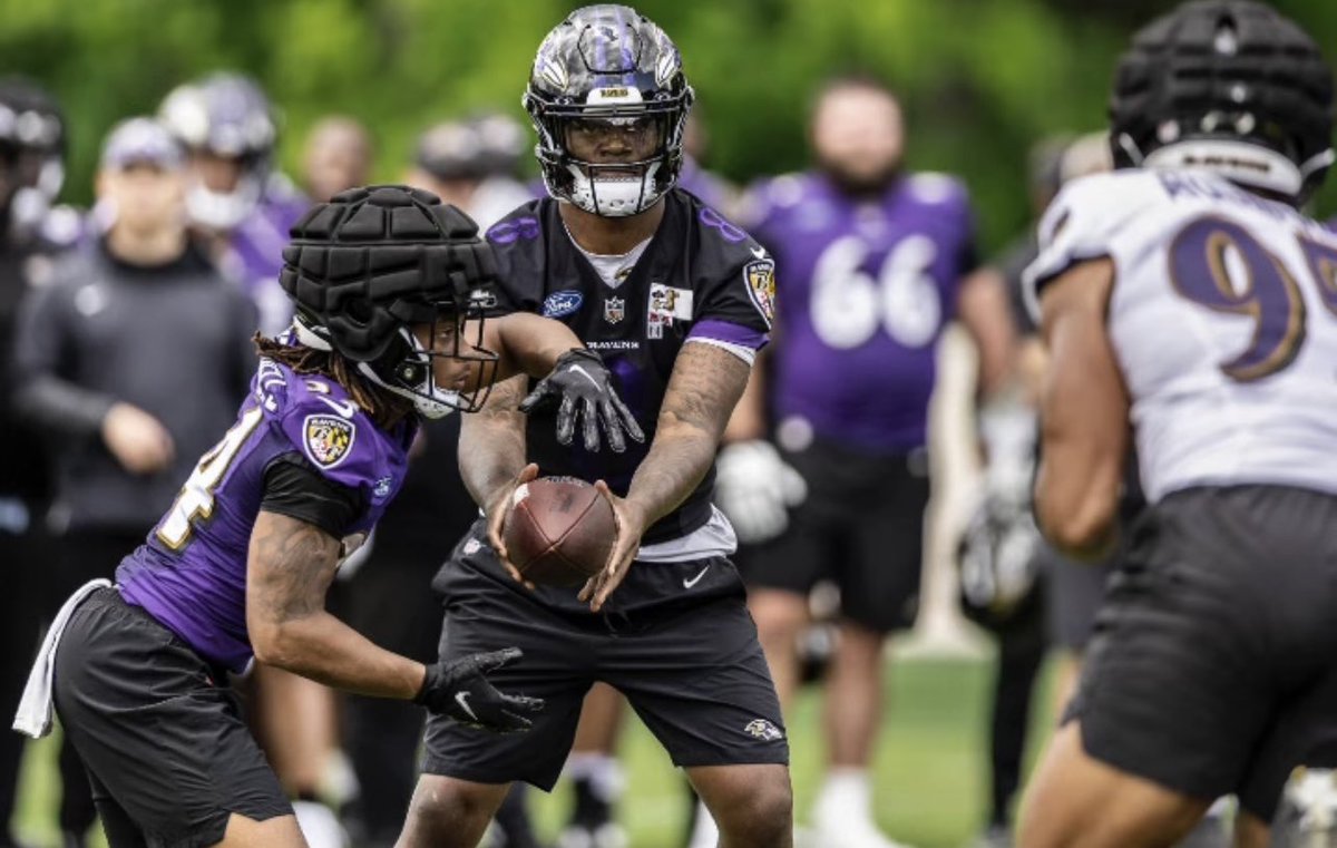 UDFA RB Keaton Mitchell working alongside Lamar. 💪