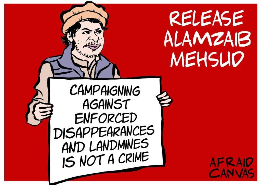 CAMPAIGNING AGAINST ENFORCED DISAPPEARANCES AND LANDMINES IS NOT A CRIME
#ReleaseAlamZaib
#StopDeprivingPashtuns