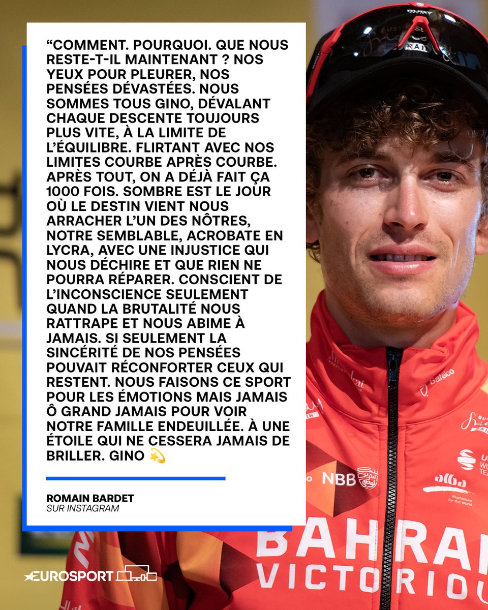 Le message poignant de Romain Bardet après la mort tragique de Gino Mäder 🥹
