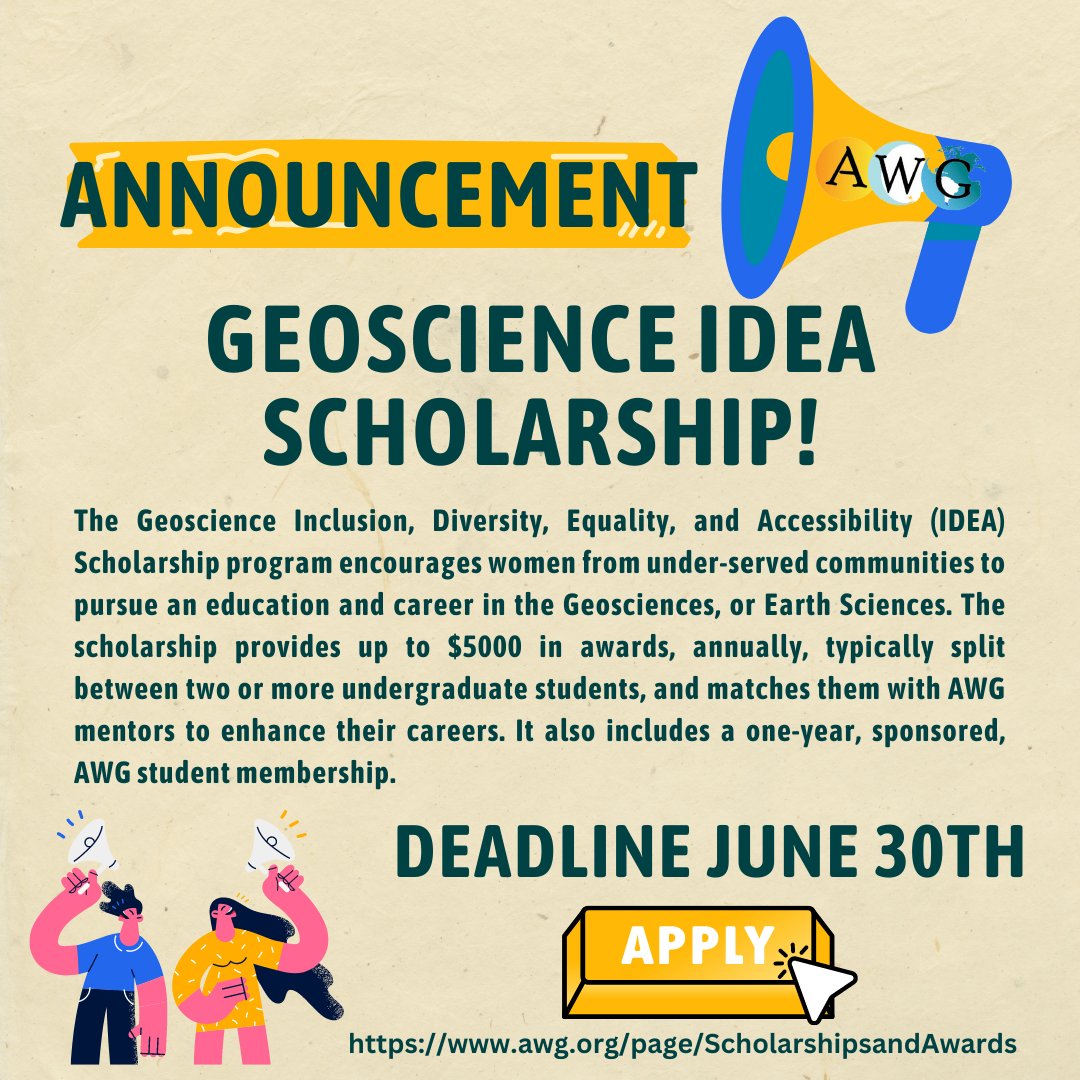 AWG_org's tweet image. Deadline Approaching: June 30th
Apply today at: awg.org/page/Scholarsh…