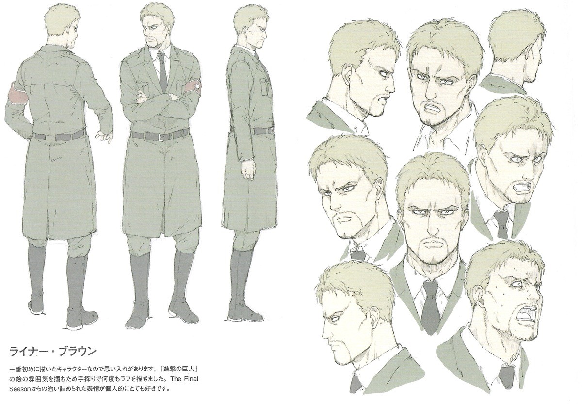 tomohiro kishi shingeki no kyojin shingeki no kyojin series shingeki no  kyojin the final season character design production materials settei, #191548