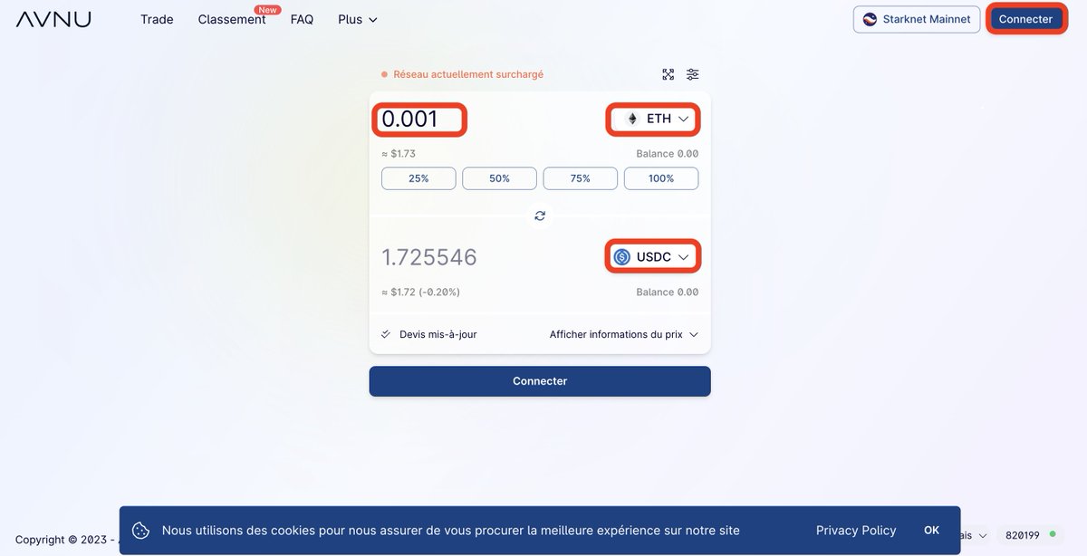 Ludarfr's tweet photo. Tu dois donc te diriger ici : https://t.co/Uh1SOeisfG et connecter ton Wallet ArgentX. 💳

Ensuite, selectionne le Token que tu veux Swap et ✅

⚠️ En raison du flux, cela peux fail, n'hésite pas à recommencer en cas d'échec ⚠️ https://t.co/p8X5ZgivrU
