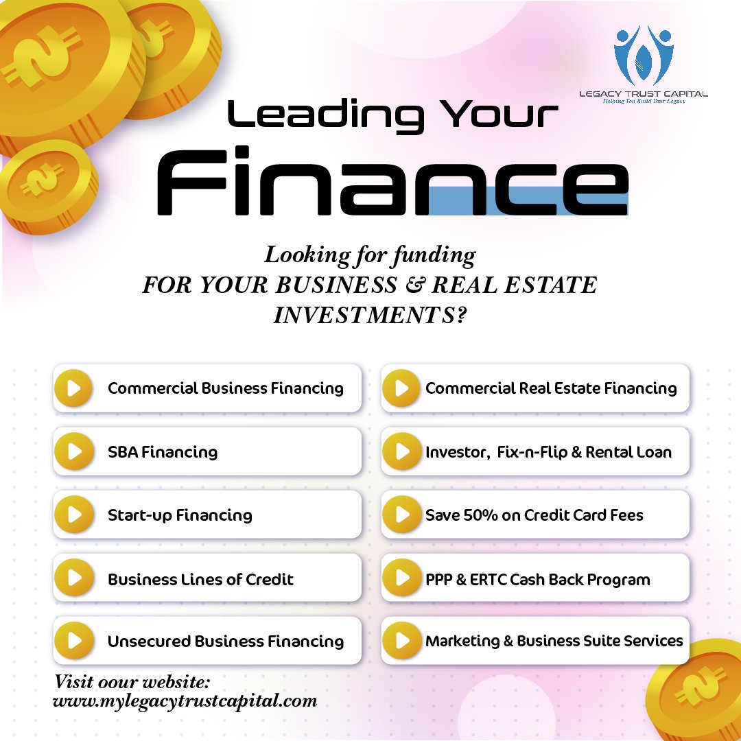 👁️ Are you looking for funding?
 🙋‍♂️ We are the best Loan Service Company.
👉 Visit our website mylegacytrustcapital.com
 #businessloan #loanofficer #interest #easyloan #loanapproval #smallbusinessloan #businesscredit #businessgrowth #loanapproved #lending #capitalloanforbusiness