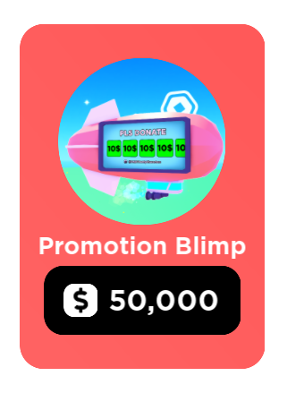 PLS DONATE News 🎄 on X: Promotion Blimp is now 50,000 giftbux instead of  15,000 robux! 🎁  / X