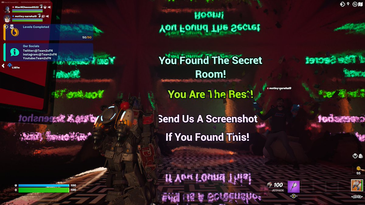 Macncheese6522_'s tweet photo. Completed mega escape room, found the secrets. Loved the map!  10/10 @Team2xFN https://t.co/YmqScJe9bK