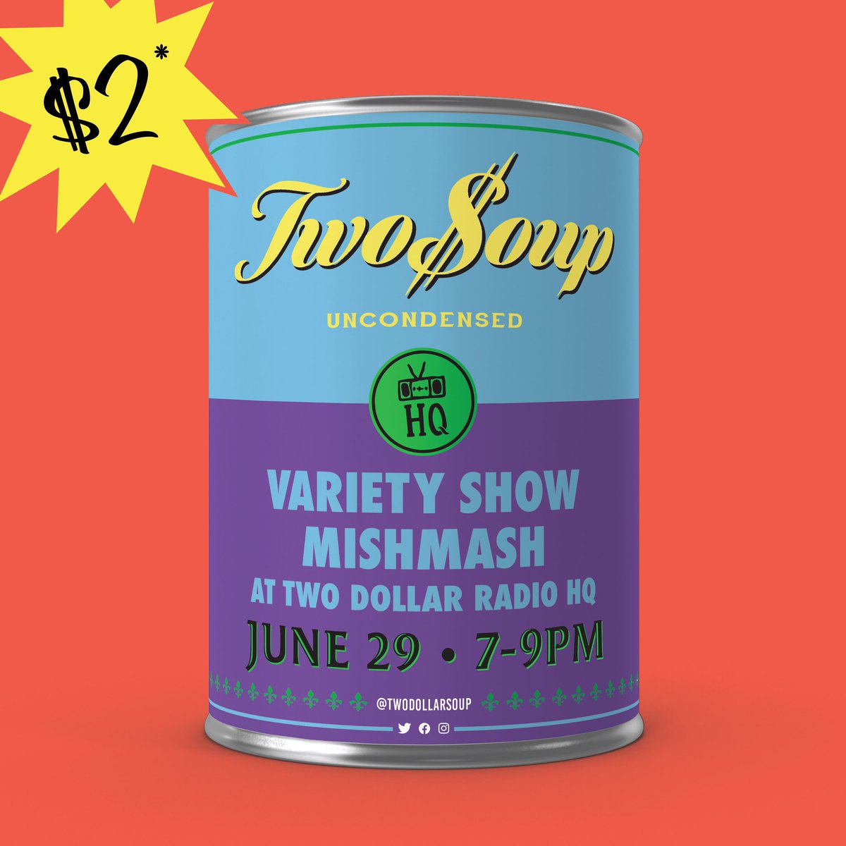 Pull up a seat and feast your eyes! 👀 

TWO$UMMER is here and we’re coming in hot with a mouthwatering variety show featuring magic, comedy, and music! 👄 

Only at @TwoDollarHQ 🦄 

JUNE 29 • 7-9PM

#cbus #columbus #onlyincbus #asseenincolumbus #twodollarraidohq #twodollarsoup