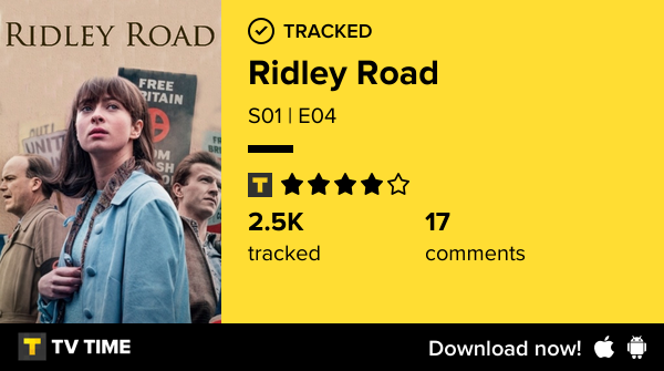MrnMrsQueen's tweet photo. I've just watched #ridleyroad  S01 | E04 #tvshowtime  https://t.co/YY06cnfR1r #tvtime https://t.co/ABsQQ89qRt