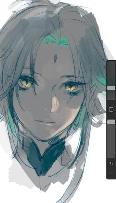 お絵描き久々すぎて正気に戻りかけてたので描くの妙に恥ずかしい//////// 魈くん可愛すぎか…そんな純真でいいんか…