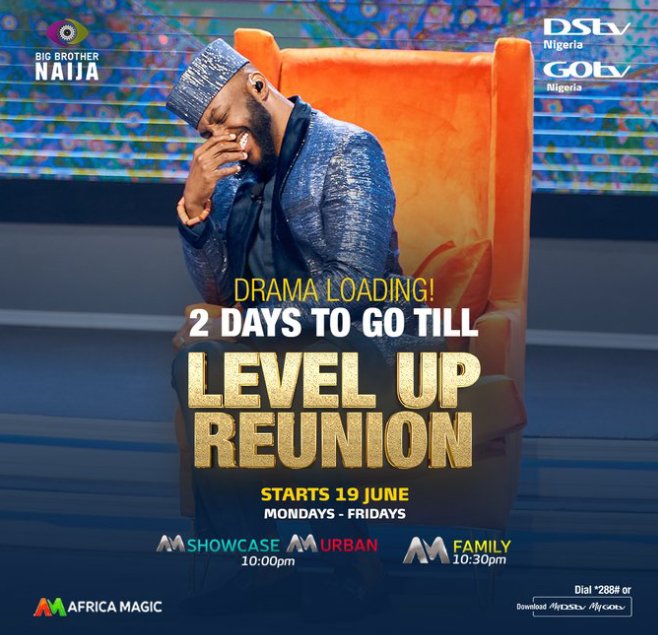 @BBNaija Nobody:
Ebuka after shaking tables. 🤣
Don't miss out on all the drama; tune in to watch the #BBNaija Level Up Reunion on Monday, June 19.
⏰: 22:00 WAT on #AMShowcase and #AMUrban
📺: 22:30 WAT on #AMFamily @Ebuka