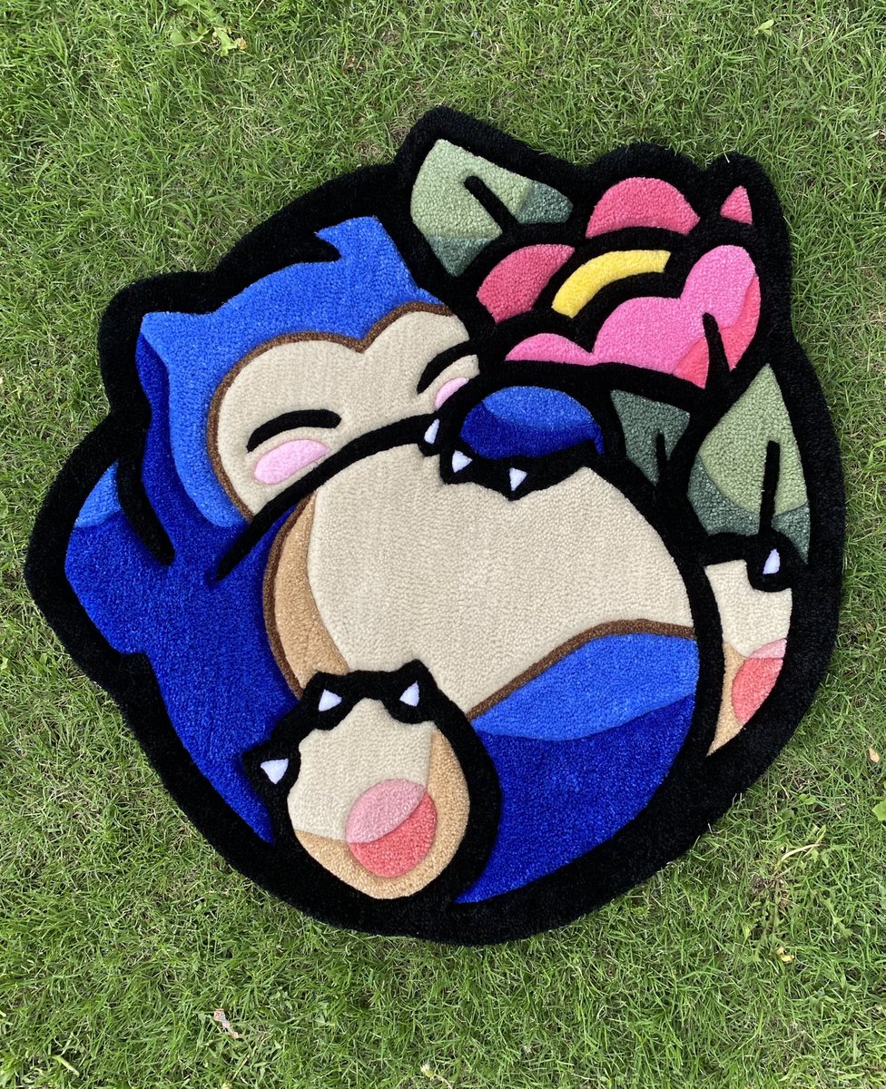 Look at the cute Snorlax rug I made 🌺