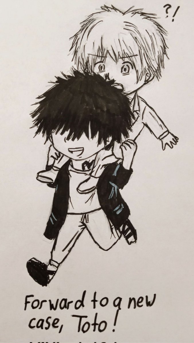 AhaaMangaka's tweet photo. #鴨乃橋ロンの禁断推理 #鴨乃橋ロン #ronkamonohashi #totomaruisshiki #rkdd #krdd
Chibi! Ron and Toto 😂
As you can see, Ron's a bit overexcited in this one 🤣 https://t.co/Ov9OtJ0lpL