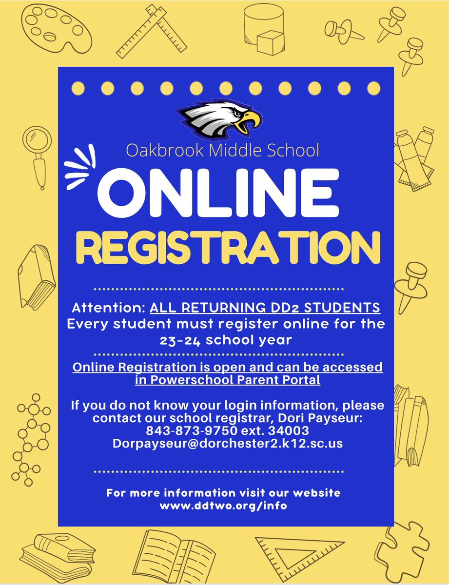 Don’t forget to register for the 23-24 school year! 🦅✨