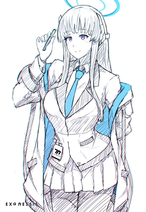 S e m i n a r  #ブルアカ #ユウカ #ノア #sketch #rkgk