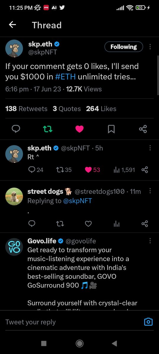 @skpNFT Bro my comment get 0 likes please give me bro anything we feed 200 street dogs daily bro it's so much helpful to us bro so much bro God will bless you bro please ❤️🙏🙏🙏🙏🙏🙏🙏🙏🙏🙏🙏