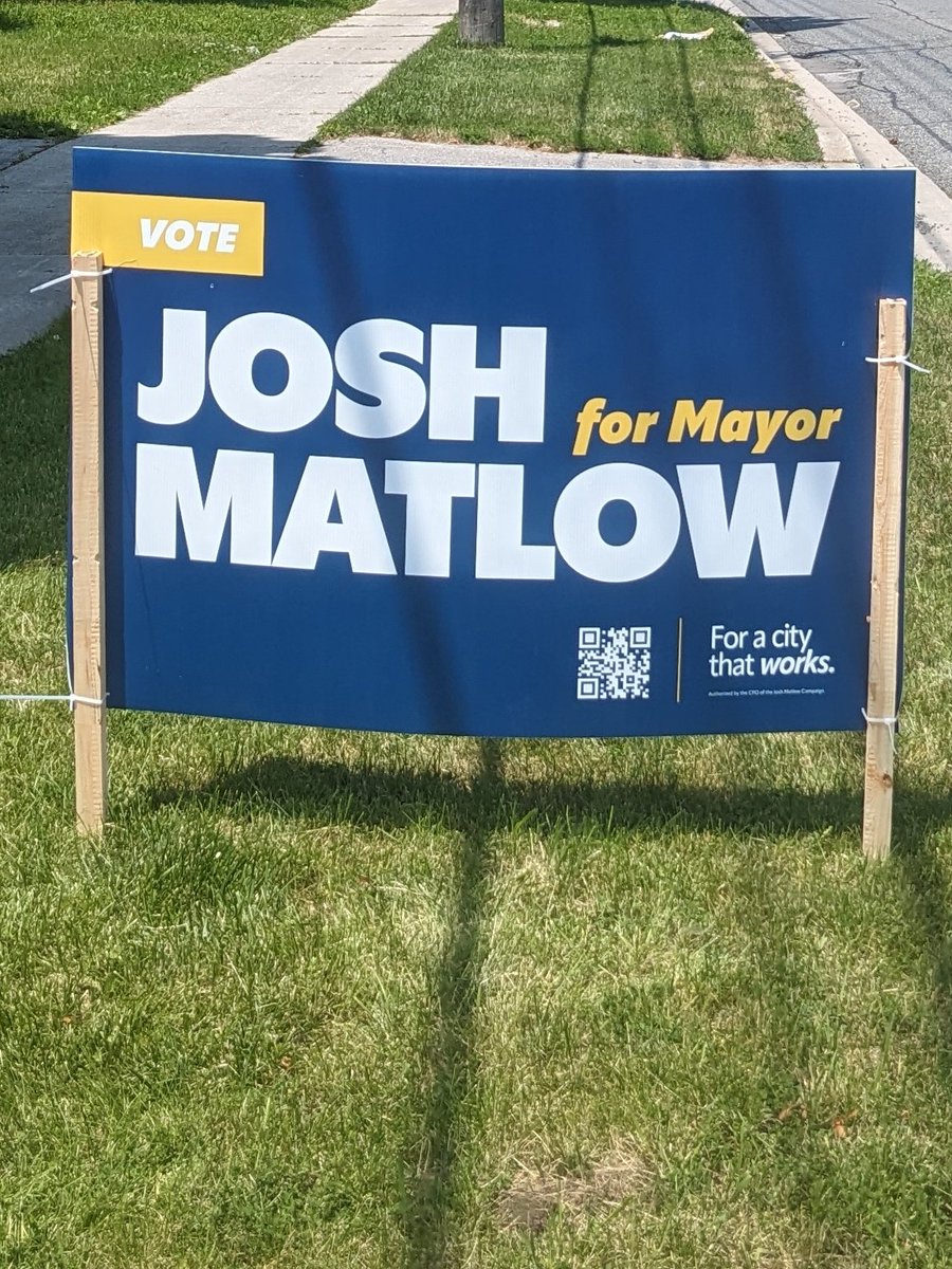 Got my sign here in the heart of #Scarborough. Vote for @JoshMatlow for #TorontoMayor . The only candidate with a fully costed platform that also stands up for what Scarborough deserves!

votematlow.ca

#voteMatlow #joshMatlow #TOpoli