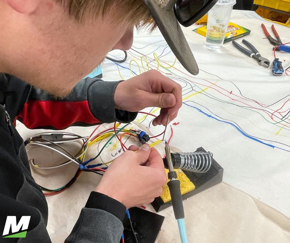 This spring, second-year #MTCPrecisionAg students studied wiring schematics and put their knowledge to the test, reverse-engineering a cable to help them better understand electrical issues they may encounter in agricultural machinery. #BeTheBest #MitchellTech