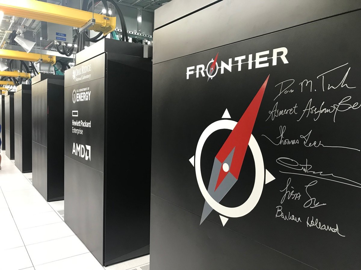 HPCwire's tweet photo. The #HPC team at Oak Ridge National Laboratory has shared that #Frontier — the first U.S. #exascale system and first official #Linpack exascale system — has passed its acceptance and is taking on grand scientific challenges. https://t.co/X3Ua1XIfXj #ORNC https://t.co/uemfliYuJF