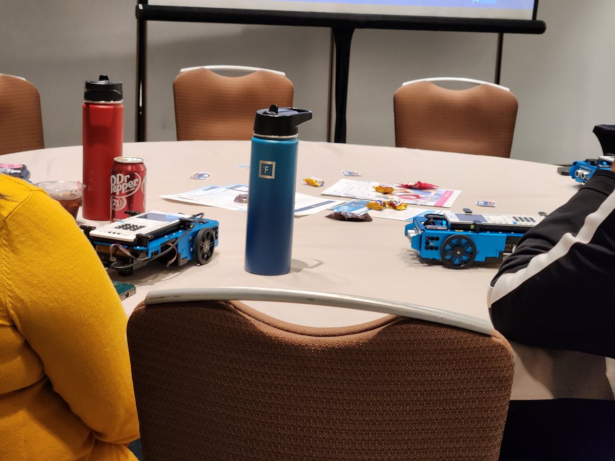JoseLSilvaSmith's tweet photo. Learning about Physical Computing coding TI-nspire calculators using Python at WeTeach_CS Summit 2023! How cool is this for our classrooms? π β€οΈπ#WTCS2023 #TSDProud #weteachcs #CS4Yall https://t.co/tGQEryhlx9