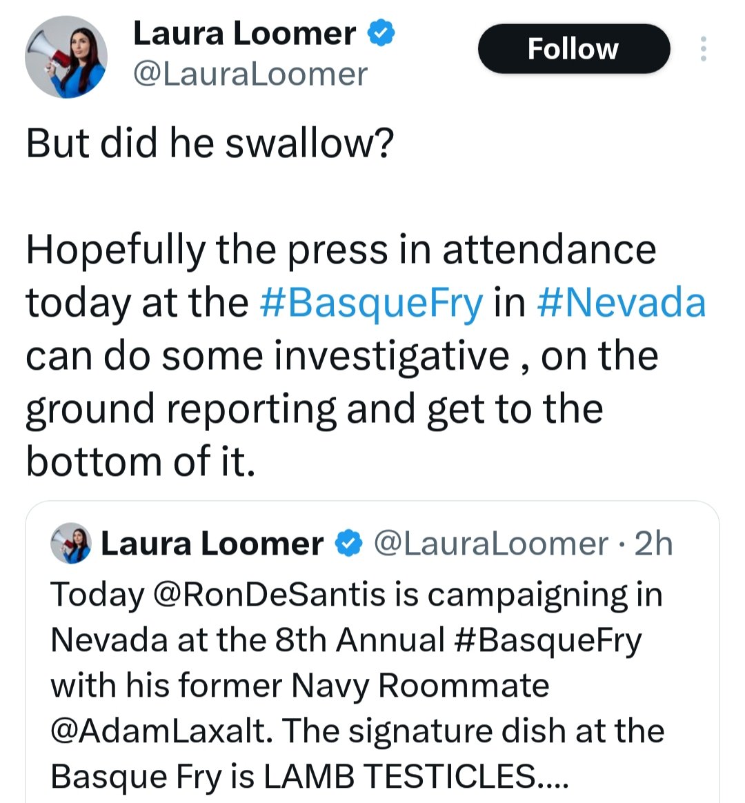 She's truly an insipid, greasy little creep. Worst of all the #Cult45 acolytes. #LoonyLoomer