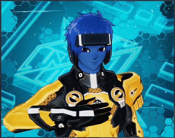 I do play #PhantasyStarOnline2 at times. This is me. If you can find me there, then that's cool! (Yes. I'm blue since I like making a character with non-human skin colour.)