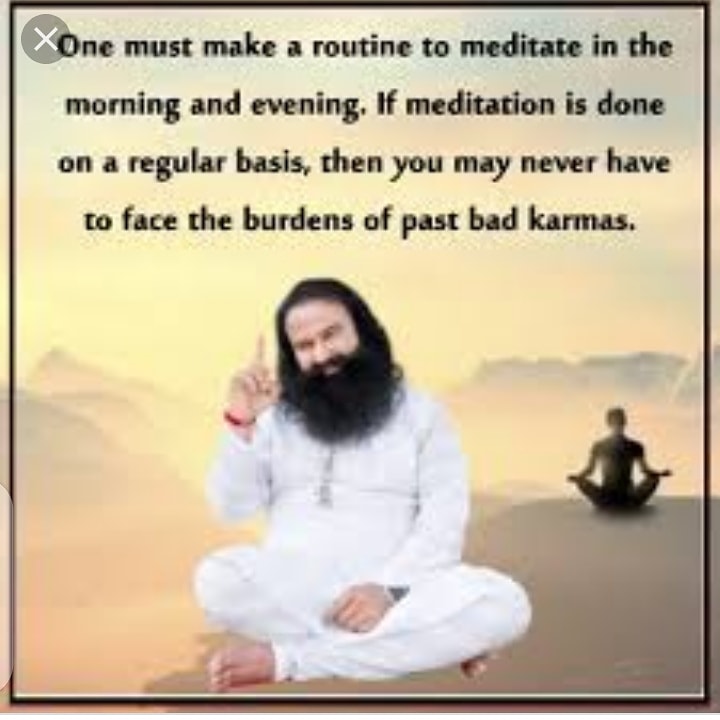 #Meditation is a way for nourishing and blossoming the divine within you. #MethodOfMeditation is the 
#PowerOfPositivity millions of DSS volunteers do #MeditateRegularly with the inspiration by Saint Dr Gurmeet Ram Rahim Singh Ji Insan
 @DSSNewsUpdates
