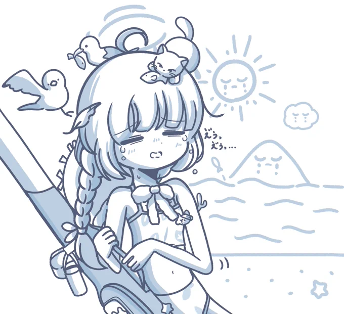 水着ミユちゃんありがとうございます!!!!!!!!!!!!!!!!!!!!!!!!!!!!!!!#ブルアカ