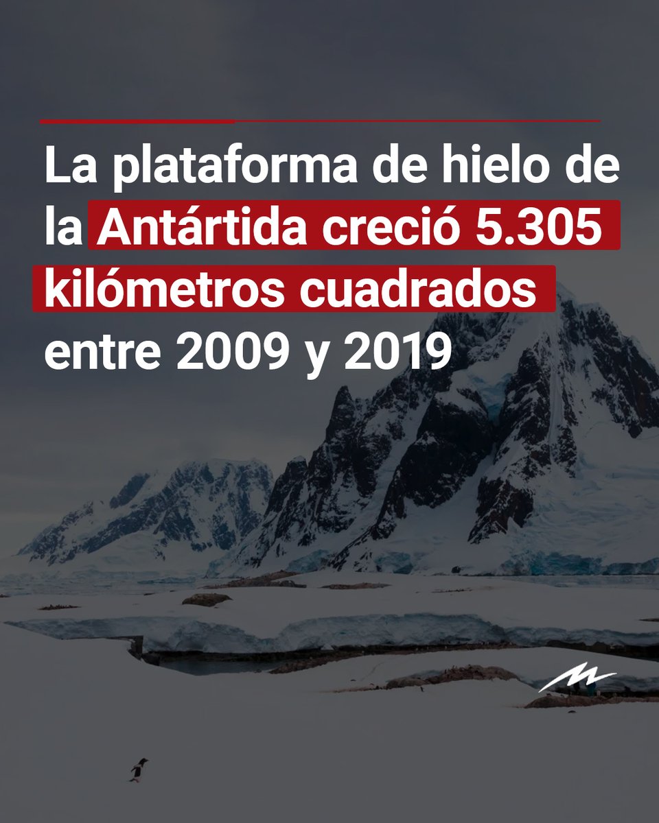 radiomitre's tweet photo. 📢 Un estudio publicado por la Unión Europea de Geociencias reveló que la plataforma de hielo antártica tuvo un crecimiento de 5.304 kilómetros cuadrados entre 2009 y 2019, contradiciendo informes anteriores sobre el derretimiento del hielo en la región. https://t.co/pRdiHhoLdn