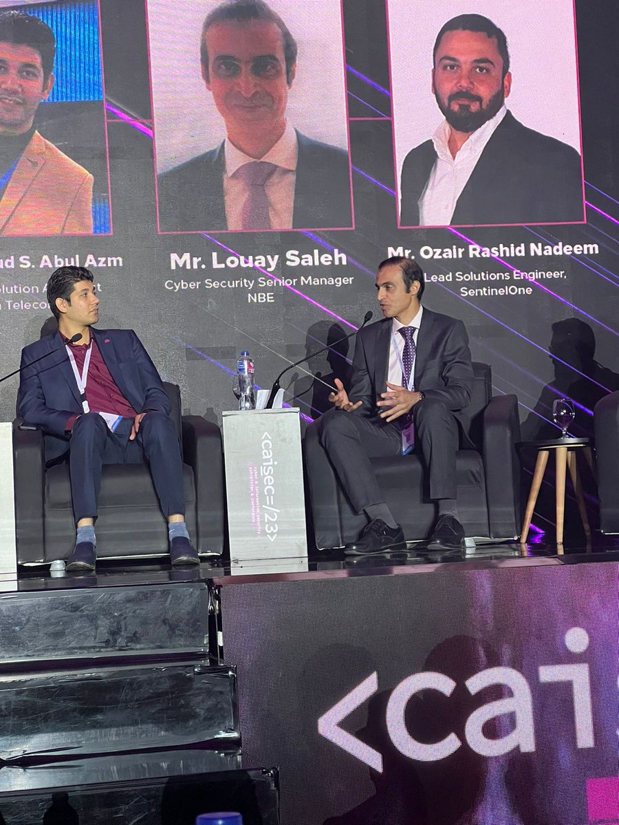 LouaySaleh1's tweet photo. I was honoured to be one of the speakers at the #CaiSec23 Exhibition and Conference. I participated in the panel "#AI Impact on #CyberSecurity: Opportunities and Risks".
It was such an interesting discussion with exceptional moderation with very talented colleagues! https://t.co/OqwCNNayJj