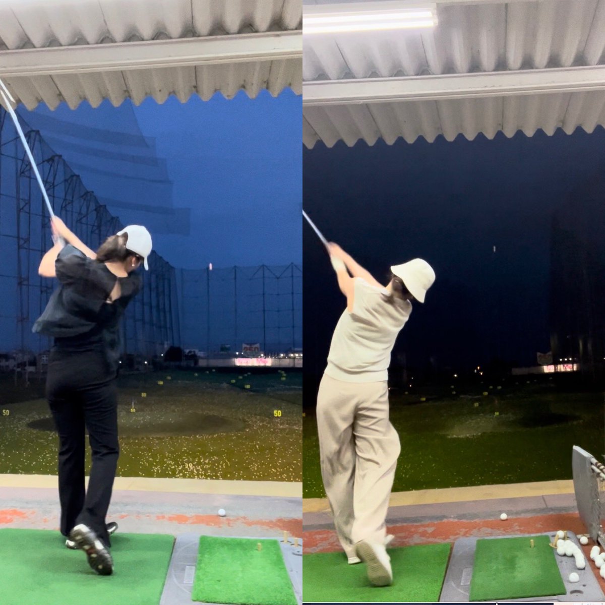 どうしても直らなかったチキンウィングが
やっとこ、良くなってきた😭✨
まだまだ、アイアンも７番とかウッド、ドライバーになってくるとチキンウィングだけども、少し🤏進歩だ🥹✨