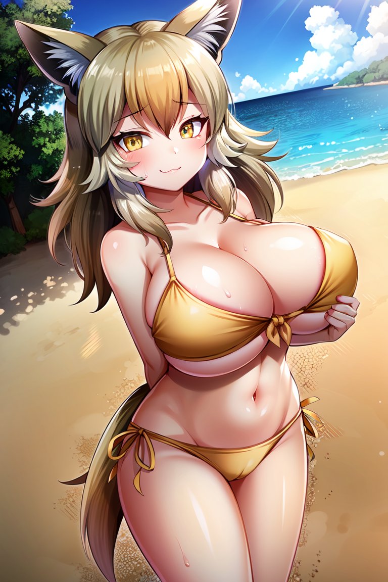 AI描きプログラムでアフリカンゴールデンウルフの水着姿を作ってみました🐺💦

#けものフレンズ 
#stablediffusion 
#AIイラスト #AIart 
