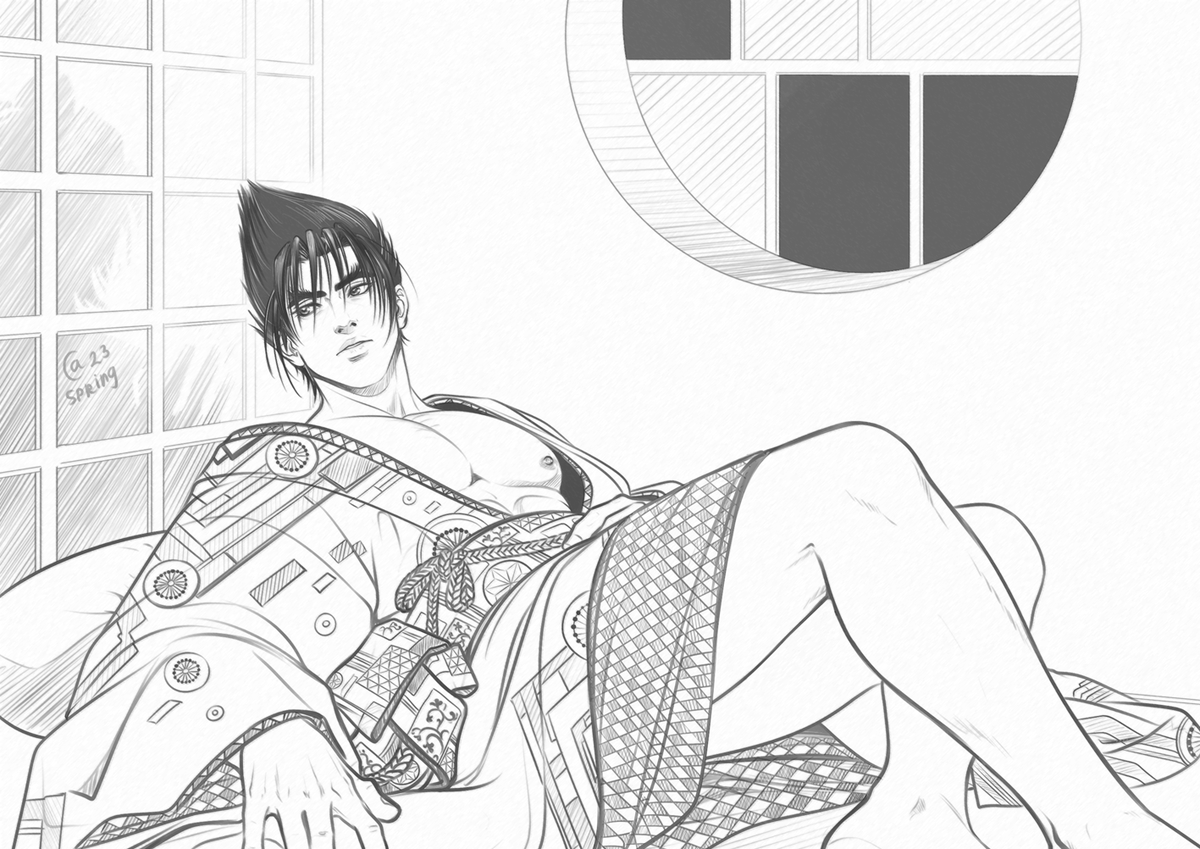 AutumnSacura's tweet photo. Jin in kimono fanservice. 
#JinKazama  #tekken #鉄拳 #tekken7 #TEKKEN8
Full version on my boosty:
https://t.co/ITb1FiICVB https://t.co/fa6YHYEOYS