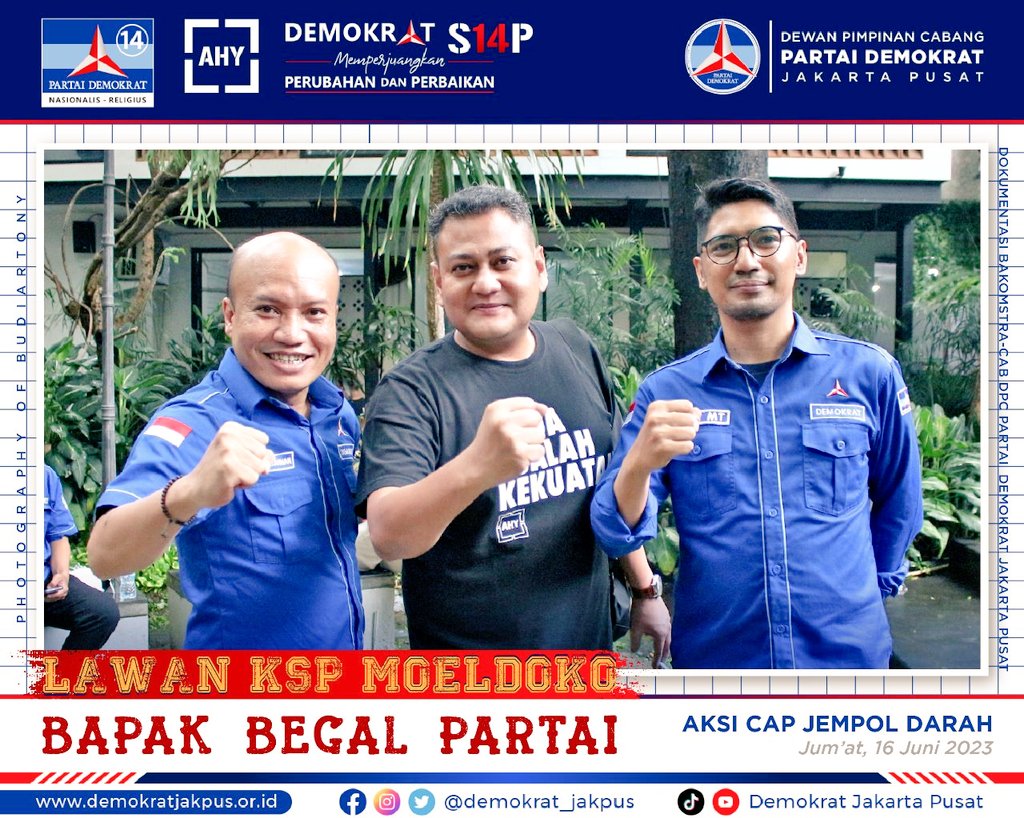 MTaufiq_NTB's tweet photo. Kita boleh berbeda dalam pilihan Partai Politik. Tapi jika ada pihak yang membenarkan Upaya Begal Partai yang dilakukan oleh KSP Moeldoko terhadap Partai Demokrat karena berbeda pilihan Partai Politik, maka diduga kalian juga memiliki mental Pembegal! #LawanBegalPartai https://t.co/bbNDmy9nEj