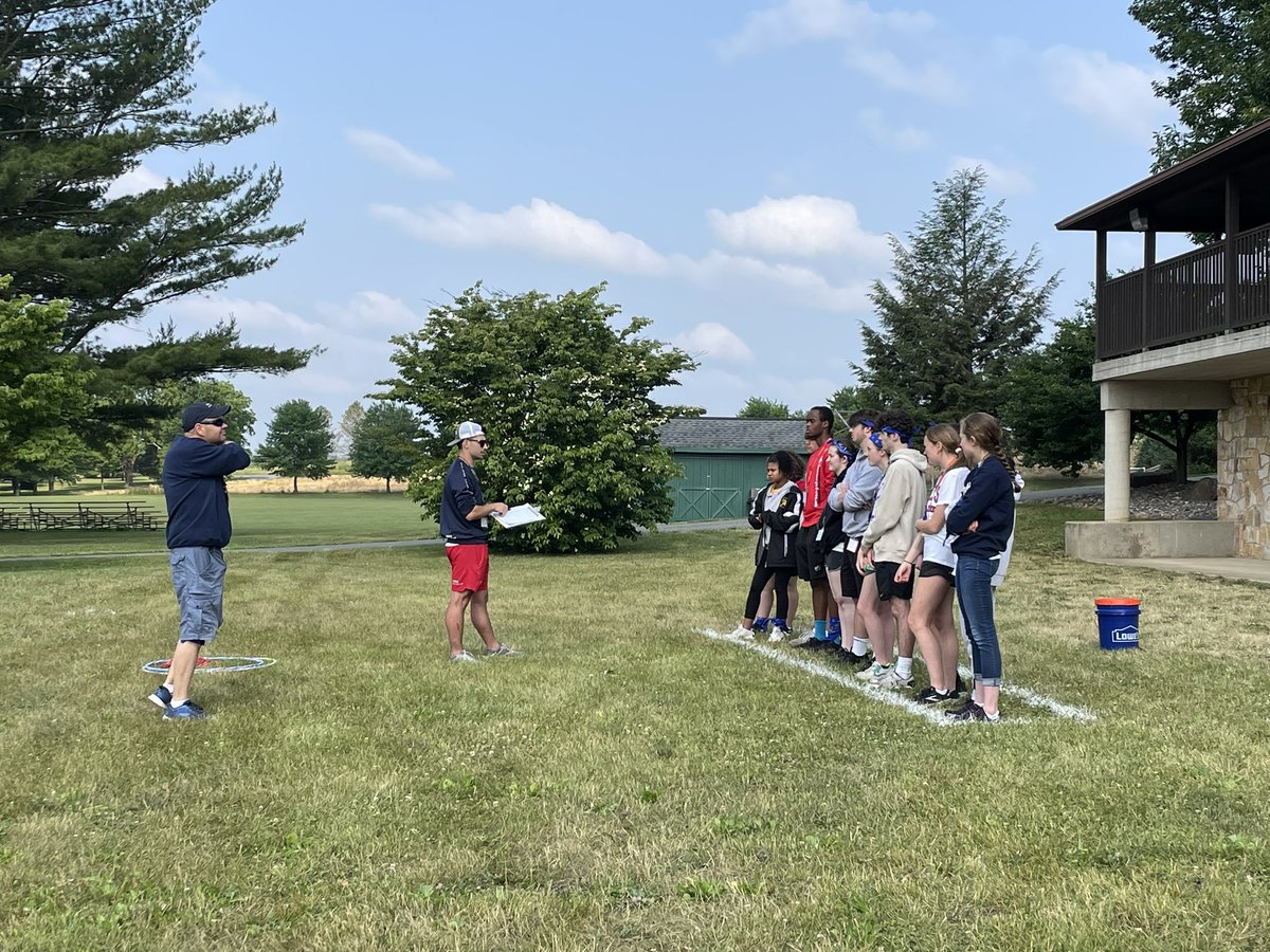 CampNeidig's tweet photo. Great weather for day 2 of @CampNeidig! Problem solving and sport stations to start the day! #CampNeidig2023 https://t.co/CHblVWuER9