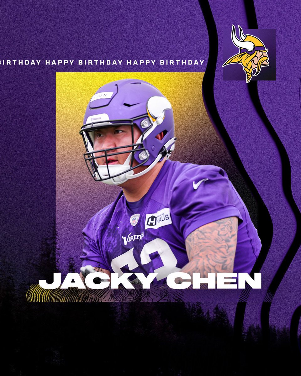 Vikings's tweet photo. Happy birthday, @jackychen4890! https://t.co/d6JsUxZwA1