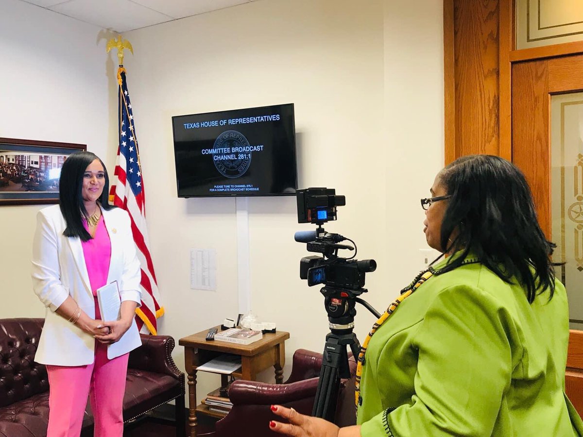 HonShawnThierry's tweet photo. Behind the scenes interview discussing mental health policy, maternal mortality, and much more. Congrats to Dr. Sheila Pope on the success of her production company! 
#TxLege #WomenWhoServe  #ReppingForThe146 #txlege https://t.co/4QiHgvqd4U
