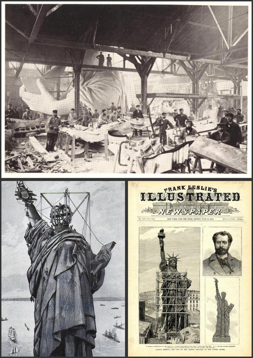 #CeJourLà @dfweb75 Le 17 juin 1885. La statue de la Liberté arrive à New York. Cadeau de la  France pour souligner l’amitié entre les deux pays, l’édifice imaginé  par Auguste Bartholdi est livré à Manhattan(en pièces détachées)