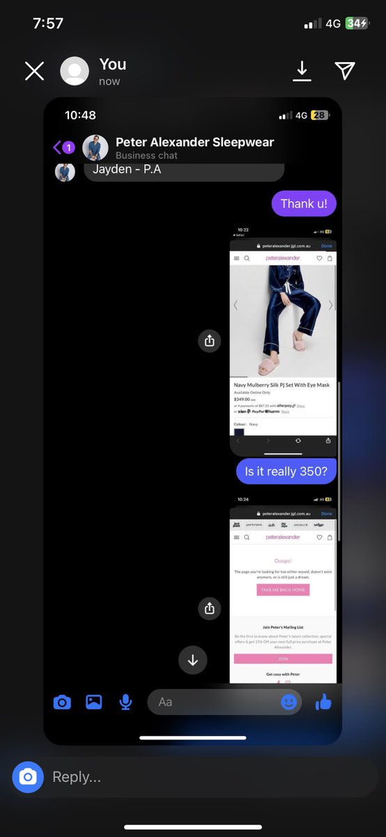 Damn man ur a some big company righht just like afterpay. Peter alexander u need to get a life. I could honestly sue you.