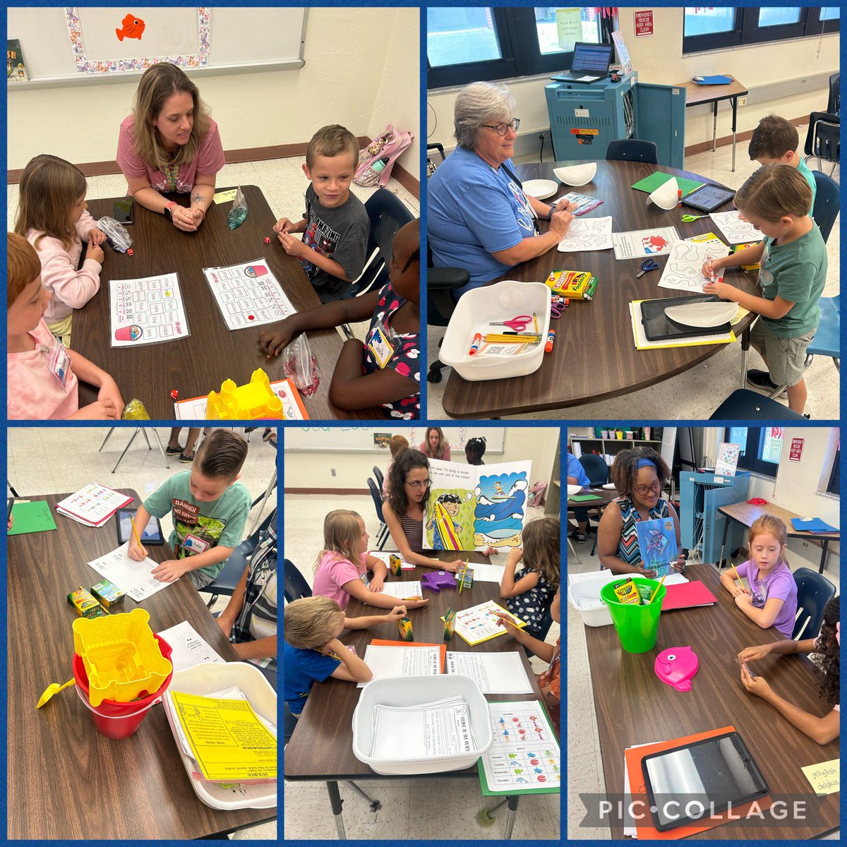 Week one of #SEALab2023! Hands-on reading and math fun! #FirstGrade @MrsSenezVCS